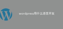 wordpress用什麼語言開發