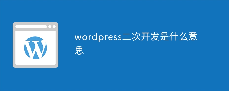 wordpress二次開發是什麼意思