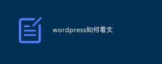 wordpress如何看文