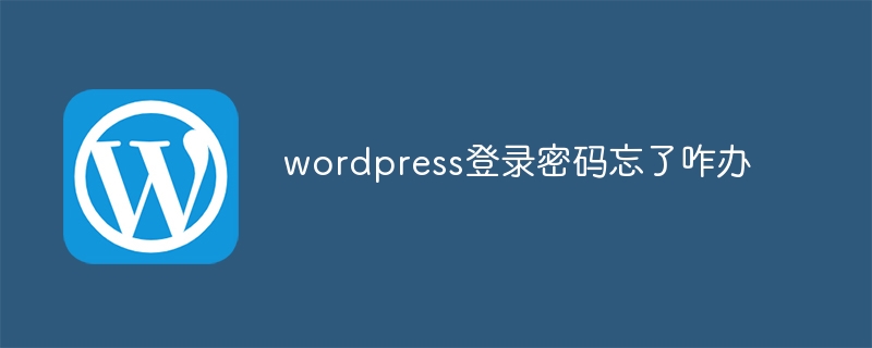 wordpress登录密码忘了咋办