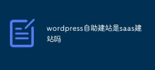 wordpress自助建站是saas建站嗎