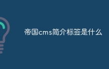 帝国cms简介标签是什么