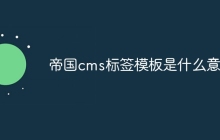 帝国cms标签模板是什么意思