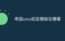 帝国cms标签模板在哪看
