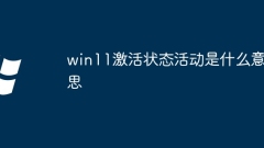 win11 활성화 상태 활동은 무엇을 의미합니까?