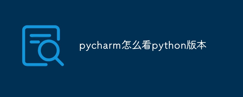 How to check python version in pycharm