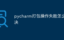 pycharm打包操作失败怎么解决