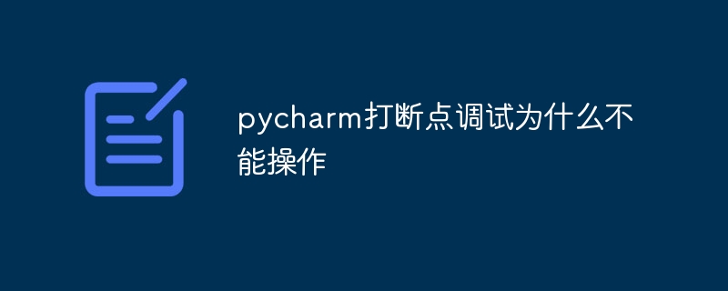 pycharm打断点调试为什么不能操作