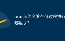 oracle怎么看存储过程执行到哪里了?
