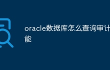 oracle数据库怎么查询审计功能