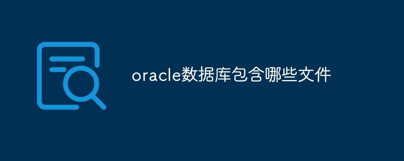 oracle数据库包含哪些文件