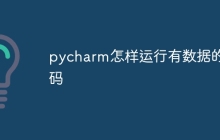 pycharm怎样运行有数据的代码