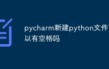 pycharm新建python文件可以有空格吗
