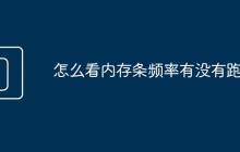 怎么看内存条频率有没有跑满