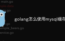 golang怎么使用mysql缓存