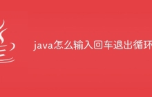 java怎么输入回车退出循环