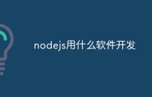 nodejs用什么软件开发