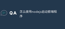 How to use nodejs to start the front-end program