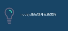 Is nodejs a back-end development language?