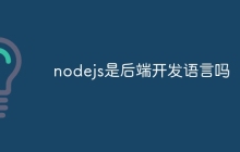 nodejs是后端开发语言吗