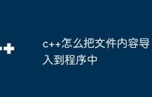 c++怎么把文件内容导入到程序中