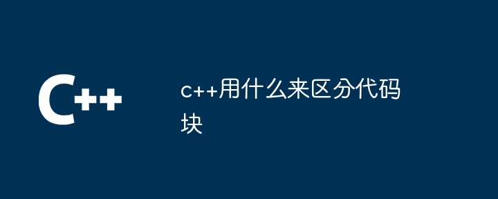 C++에서는 코드 블록을 구별하기 위해 무엇을 사용합니까?