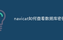 navicat如何查看数据库密码