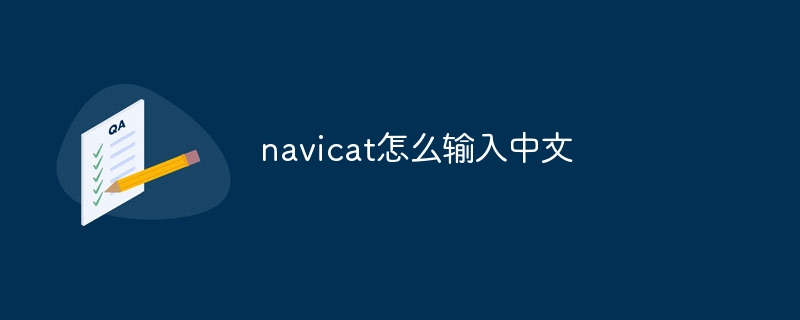 navicat怎么输入中文