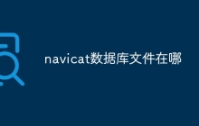 navicat数据库文件在哪