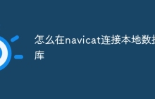 怎么在navicat连接本地数据库