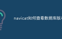 navicat如何查看数据库版本