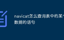 navicat怎么查询表中的某个数据的语句