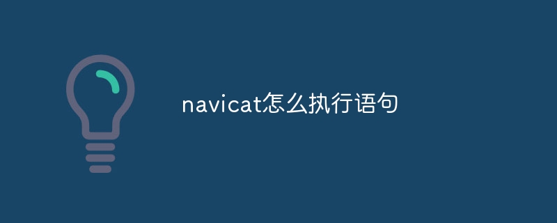 How to execute statements in navicat