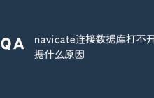 navicate连接数据库打不开数据什么原因