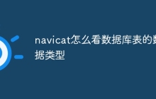 navicat怎么看数据库表的数据类型