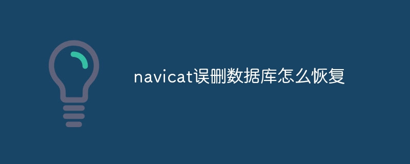 How to recover accidentally deleted database in navicat