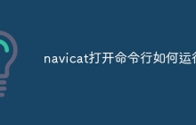 navicat打开命令行如何运行