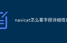 navicat怎么看字段详细信息