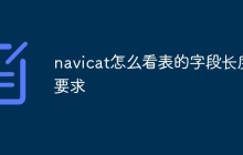 navicat怎么看表的字段长度要求