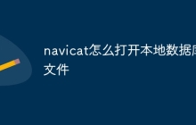 navicat怎么打开本地数据库文件