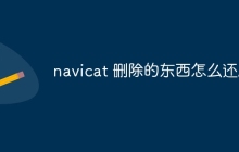 navicat 删除的东西怎么还原