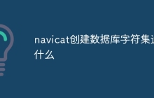 navicat创建数据库字符集选什么