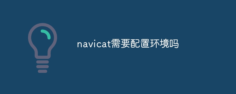 Does navicat need to configure the environment?