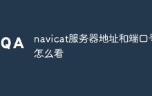 navicat服务器地址和端口号怎么看