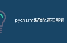 pycharm编辑配置在哪看