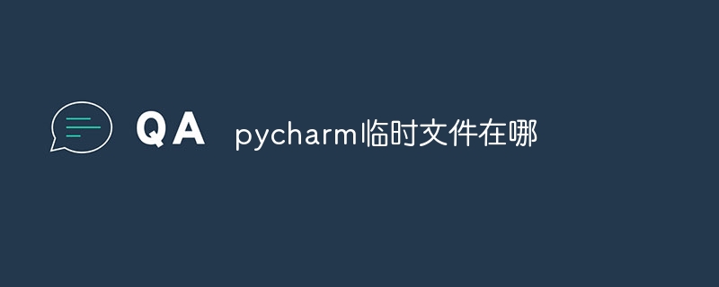 pycharm の一時ファイルはどこにありますか?