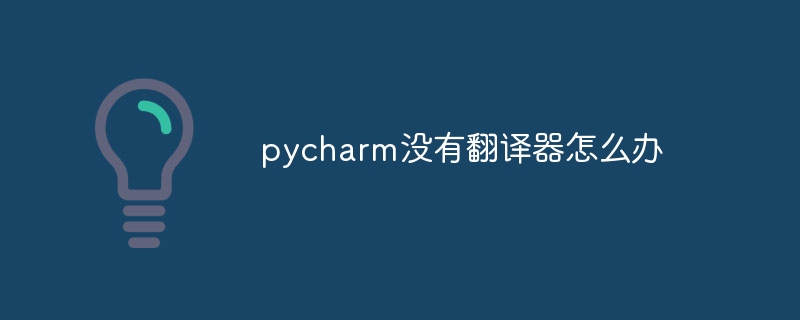 pycharm没有翻译器怎么办