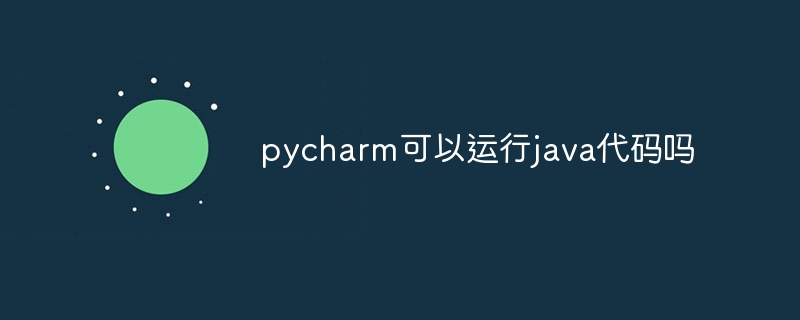 pycharm可以运行java代码吗