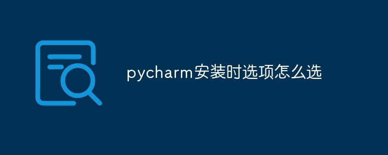 pycharmのインストール時にオプションを選択する方法