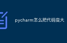 pycharm怎么把代码变大
